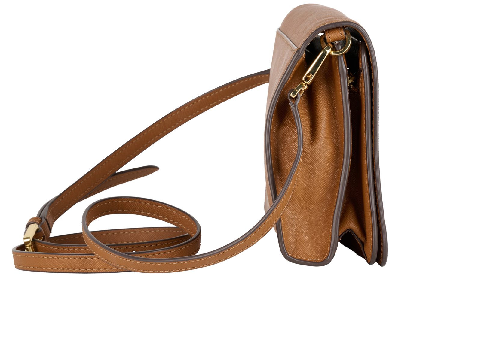 Emerson Combo Crossbody, &pound;140, Handbags, Tan, Leather, Side view